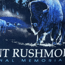 Load image into Gallery viewer, Vintage Prairie Mountain MOUNT RUSHMORE Souvenir Spellout Graphic Navy Blue T-Shirt
