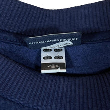 Load image into Gallery viewer, Early 00&#39;s UMBRO Embroidered Mini Logo Navy Blue Crewneck Sweatshirt
