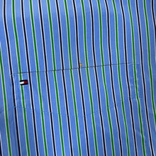 Load image into Gallery viewer, Early 00&#39;s TOMMY HILFIGER &quot;80&#39;s 2 Ply Fabric&quot; Multi Striped Long Sleeve Button-Up Cotton Shirt
