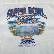 Load image into Gallery viewer, NFL Super Bowl XXXIX (2005) Florida Football Graphic Short Sleeve Open Collar Shirt
