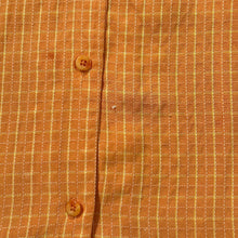 Load image into Gallery viewer, COLUMBIA SPORTSWEAR Classic Orange Check Short Sleeve Polyster Open Collar Shirt
