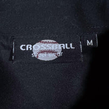 Load image into Gallery viewer, Early 00's Crossball Gothic Tribal Y2K Embroidered Black Short Sleeve Bowling Shirt
