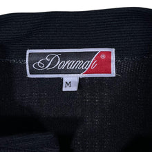 Load image into Gallery viewer, Vintage Doramati Black White Grey Check Buckle Tie Long Sleeve Shirt Top
