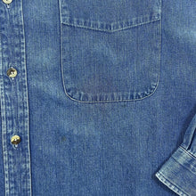 Load image into Gallery viewer, Vintage Eddie Bauer Classic Long Sleeve Button-Up Blue Denim Cotton Shirt
