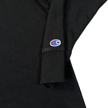 Load image into Gallery viewer, Champion Elite Classic Embroidered Big Logo Spellout Black Crewneck Sweatshirt
