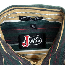 Load image into Gallery viewer, Vintage 90&#39;s Justin Multi Colour Striped Cotton Long Sleeve Shirt
