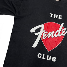 Load image into Gallery viewer, Vintage THE FENDER CLUB Guitar Music Logo Spellout Graphic T-Shirt
