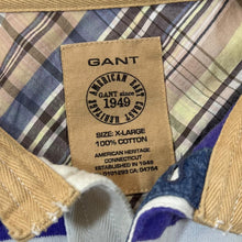 Load image into Gallery viewer, GANT Embroidered Mini Logo Colour Block Striped Long Sleeve Rugby Polo Shirt

