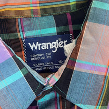 Load image into Gallery viewer, Vintage 90&#39;s Wrangler X-Long Tails Cowboy Cut Western Check Long Sleeve Popper Shirt
