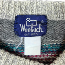 Load image into Gallery viewer, Vintage WOOLRICH Multi Patterned Wool Knit Crewneck Sweater Jumper
