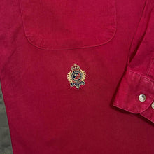 Load image into Gallery viewer, Vintage Hunting Horn Colour Block Cotton Long Sleeve Button-Up Shirt
