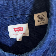 Load image into Gallery viewer, LEVI&#39;S Classic Navy Blue Check Long Sleeve Cotton Shirt
