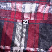 Load image into Gallery viewer, Vintage Grey Red White Lumberjack Plaid Check Cotton Long Sleeve Flannel Shirt
