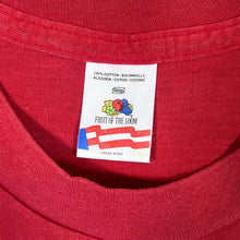 Load image into Gallery viewer, Vintage FRUIT OF THE LOOM Classic Mini Logo Graphic Red Single Stitch T-Shirt
