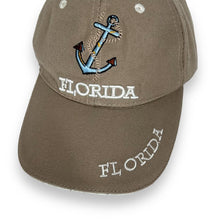 Load image into Gallery viewer, Early 00&#39;s FLORIDA USA Embroidered Anchor Souvenir Spellout Baseball Cap
