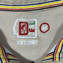 Load image into Gallery viewer, Vintage DEAL Blue Burgundy Grey White Multi Striped 1/4 Zip Pullover Sweatshirt
