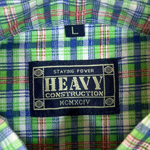 Load image into Gallery viewer, Early 00&#39;s HEAVY CONSTRUCTION Multi Plaid Check Long Sleeve Button-Up Cotton Shirt
