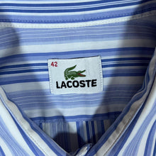 Load image into Gallery viewer, Vintage LACOSTE Blue White Multi Striped Short Sleeve Cotton Shirt
