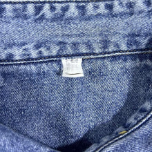 Load image into Gallery viewer, Vintage Cowboy Western Acid Wash Blue Denim Popper Long Sleeve Shirt

