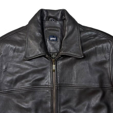Load image into Gallery viewer, Vintage GUISE Classic Genuine Real Black Leather Zip Bomber Jacket

