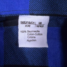 Load image into Gallery viewer, Vintage Blue Black Lumberjack Plaid Check Long Sleeve Cotton Flannel Shirt
