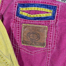 Load image into Gallery viewer, Vintage Smith &amp; Brooks Pink Yellow Blue Western Popper Cotton Long Sleeve Shirt
