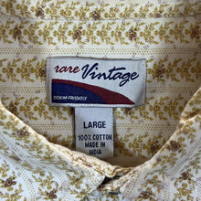 Load image into Gallery viewer, Rare Vintage Denim Friendly Cowboy Western Floral Patterned Long Sleeve Popper Shirt
