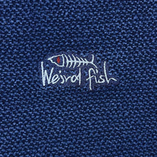 Load image into Gallery viewer, Early 00's Weird Fish Classic Navy Blue Macaroni Knit Heavy Collared Sweatshirt

