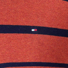 Load image into Gallery viewer, TOMMY HILFIGER Embroidered Mini Logo Striped V-Neck Sweater Jumper
