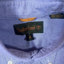 Load image into Gallery viewer, Vintage Timberland Classic Blue Mini Logo Long Sleeve Button-Up Cotton Shirt

