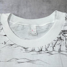 Load image into Gallery viewer, Early 00’s Tunisia “Hello Tunisia” Souvenir Cartoon All-Over Print Graphic T-Shirt
