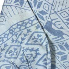 Load image into Gallery viewer, Vintage 90&#39;s Festive Deer Snowflake Patterned Popper Button Long Sleeve Flannel Shirt
