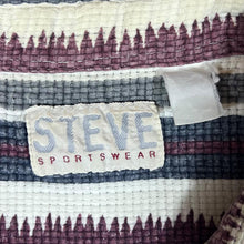 Load image into Gallery viewer, Vintage 90's STEVE SPORTSWEAR Multi Striped Aztec Patterned Short Sleeve Flannel Shirt
