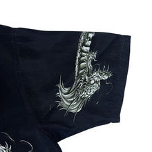 Load image into Gallery viewer, Vintage DNON JEANS Gothic Biker Y2K Dragon Yin Yang Open Collar Polyester Shirt

