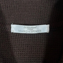 Load image into Gallery viewer, Early 00&#39;s ST MICHAEL Marks &amp; Spencer Chocolate Brown Acrylic Wool Knit Zip Sweater Jumper
