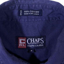 Load image into Gallery viewer, Vintage Chaps Ralph Lauren Classic Navy Blue Cotton Long Sleeve Button-Up Shirt
