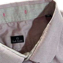 Load image into Gallery viewer, Paul Smith Pink Check Concealed Button Long Sleeve Cotton Dress Shirt
