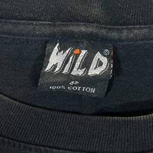 Load image into Gallery viewer, Early 00&#39;s WILD Gothic Wolf Animal Nature Wildlife Graphic Black T-Shirt
