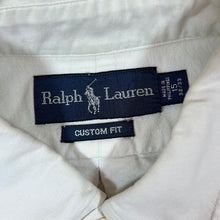 Load image into Gallery viewer, RALPH LAUREN &quot;Custom Fit&quot; Classic White Mini Logo Long Sleeve Button-Up Shirt
