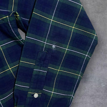 Load image into Gallery viewer, Ralph Lauren Navy Blue Green Tartan Plaid Check Long Sleeve Button-Up Shirt
