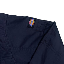 Load image into Gallery viewer, Dickies Workwear Embroidered Patch Navy Blue Long Sleeve Polyester Cotton Shirt
