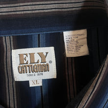 Load image into Gallery viewer, Vintage 90&#39;s Ely Cattleman Cowboy Western Striped Pearl Snap Popper Long Sleeve Shirt
