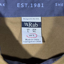 Load image into Gallery viewer, RAB "Snap Decision Shirt" Classic Brown Utility Outdoor Long Sleeve Popper Shirt

