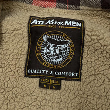 Load image into Gallery viewer, ATLAS FOR MEN Lumberjack Plaid Check Fleece Lined Zip Flannel Over Shirt

