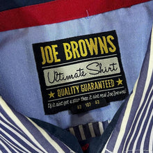 Load image into Gallery viewer, Joe Browns "Ultimate Shirt" Classic Blue White Striped Long Sleeve Button-Up Shirt
