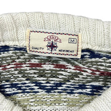 Load image into Gallery viewer, Vintage 90&#39;s BHS Grandad Patterned Acrylic Cotton Knit Sweater Jumper

