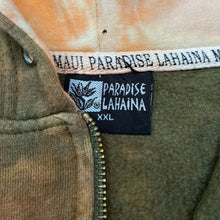 Load image into Gallery viewer, Early 00’s Paradise Lahaina KAUAI Embroidered Souvenir Spellout Tie Dye Zip Hoodie
