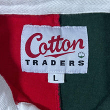 Load image into Gallery viewer, Vintage Cotton Traders Rugby Nations Embroidered Colour Block Long Sleeve Polo Shirt
