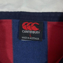Load image into Gallery viewer, Vintage Canterbury Made In Australia Colour Block Striped Long Sleeve Rugby Polo Shirt
