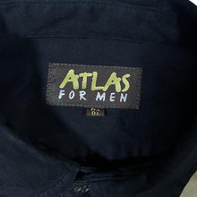 Load image into Gallery viewer, Early 00&#39;s Atlas For Men Cowboy Western Embroidered Aztec Black Long Sleeve Shirt
